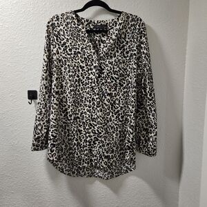 Apt9 Cheetah Print Blouse